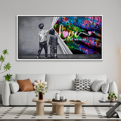 Unveiling Love is all we need with hearts