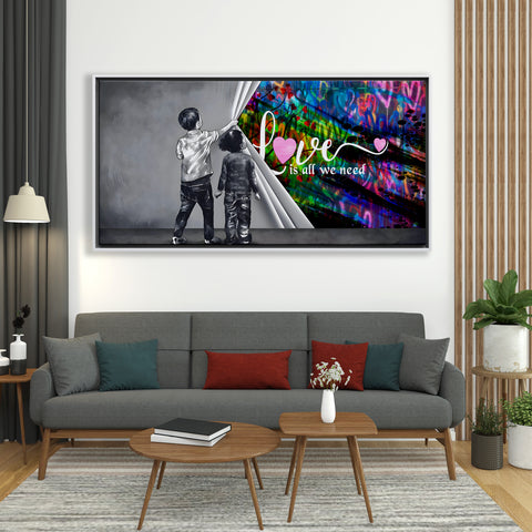Unveiling Love is all we need with hearts