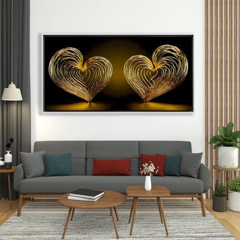 Couple Golden Hearts