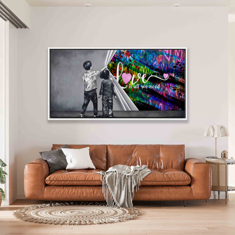 Unveiling Love is all we need with hearts