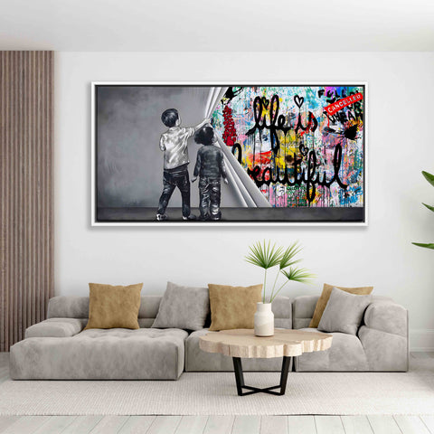 Unveiling life is beautiful graffiti