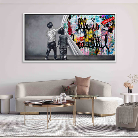 Unveiling life is beautiful graffiti