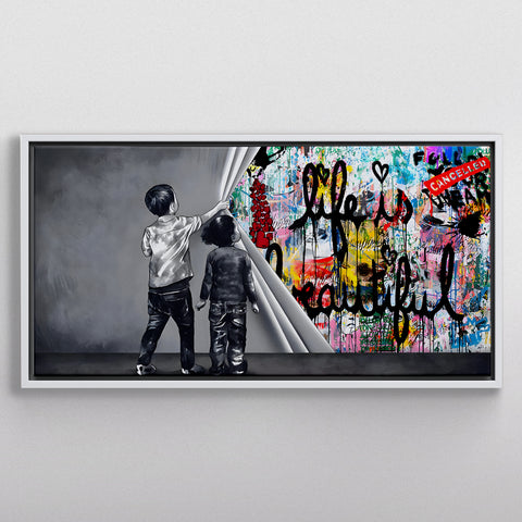 Unveiling life is beautiful graffiti