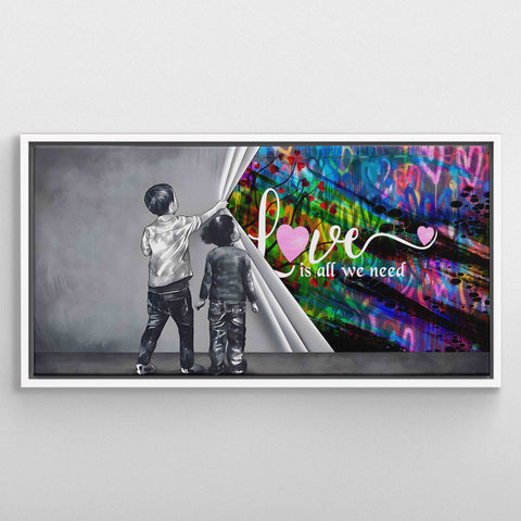 Unveiling Love is all we need with hearts