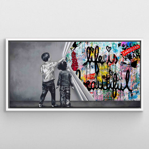 Unveiling life is beautiful graffiti