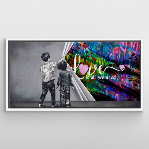 Unveiling Love is all we need with hearts