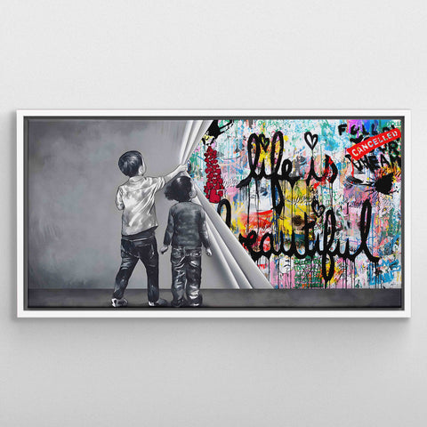 Unveiling life is beautiful graffiti