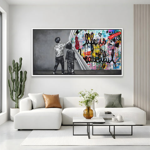 Unveiling life is beautiful graffiti