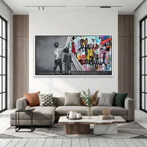 Unveiling life is beautiful graffiti