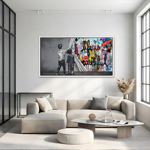 Unveiling life is beautiful graffiti