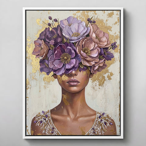 Violet Blooming in Gold