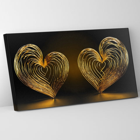 Couple Golden Hearts