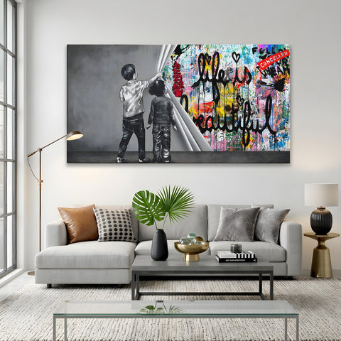 Unveiling life is beautiful graffiti