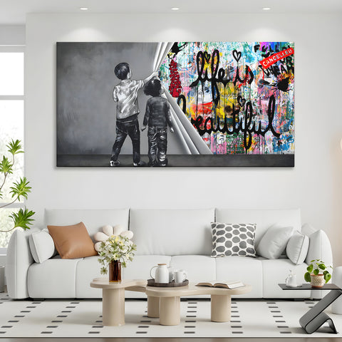 Unveiling life is beautiful graffiti