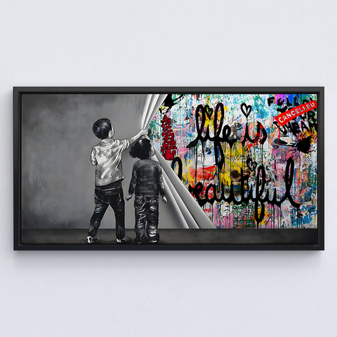 Unveiling life is beautiful graffiti