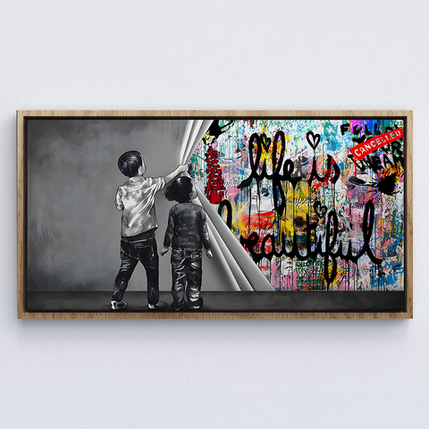 Unveiling life is beautiful graffiti