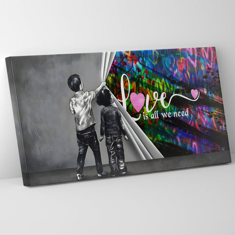 Unveiling Love is all we need with hearts
