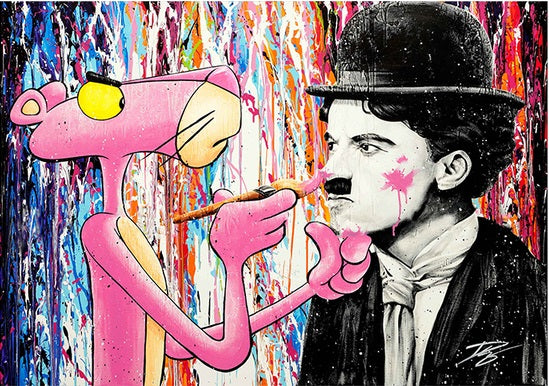 Pink Panther Pop Art Painting 