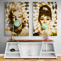 Golden Marilyn Monroe e Audrey Hepburn