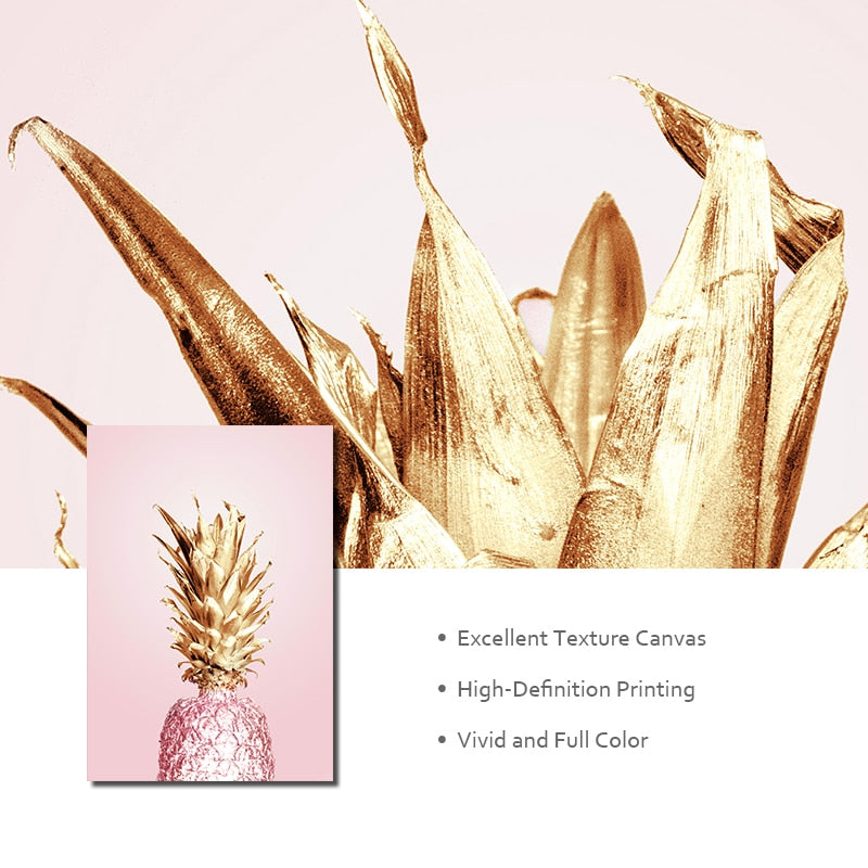 Rožnato zlato ananasovo platno