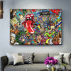 Abstract Music Graffiti Wall Art