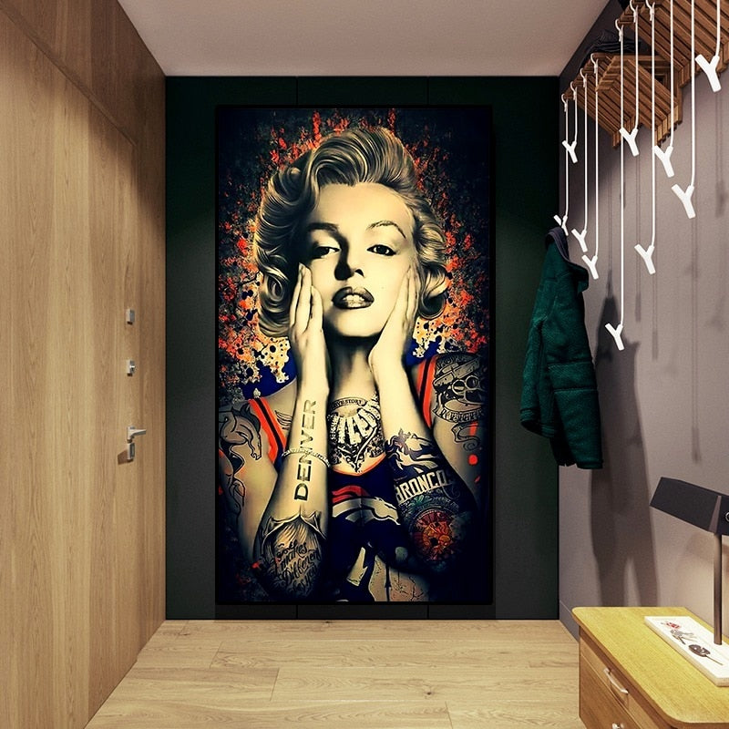  SpiritualHands Marilyn Monroe Canvas Wall Art & Poster - Trendy  Girly Makeup Room Decor, Framed Vintage Vogue Print for Bedroom, Chanel  Pictures (04 Marilyn Monroe BlacknWhite, 11 x 17 - Ready