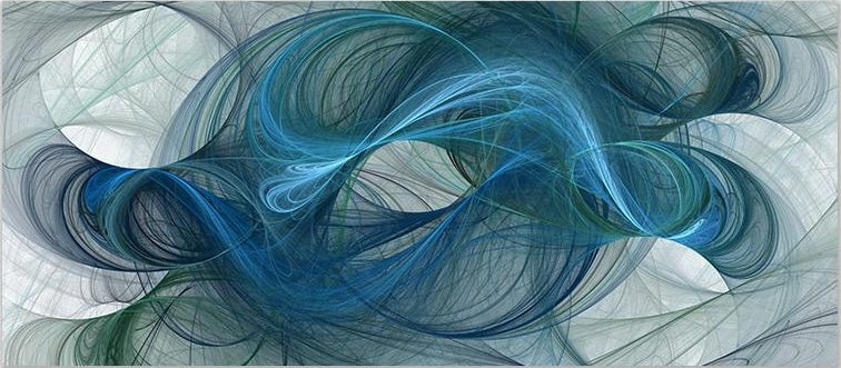 Abstract Blue Hair