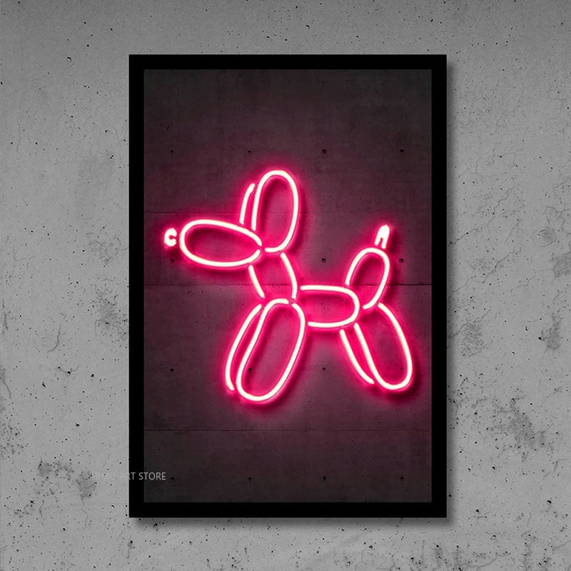 Neon Balloon Dog