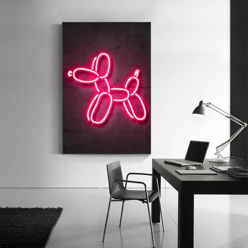 Neon Balloon Dog