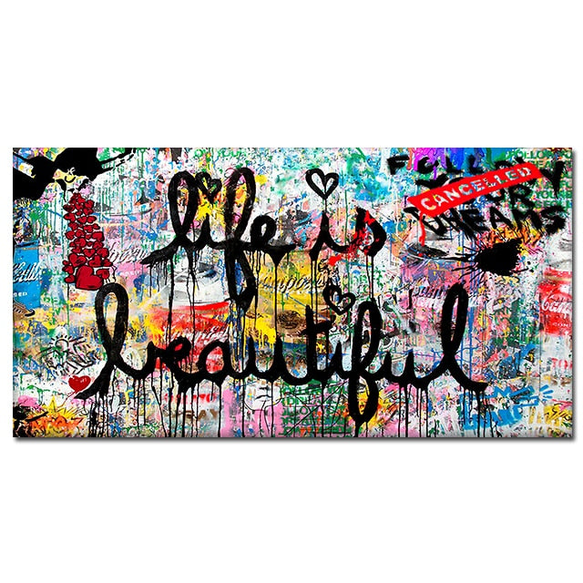 Street Graffiti Art Life Is Beautiful